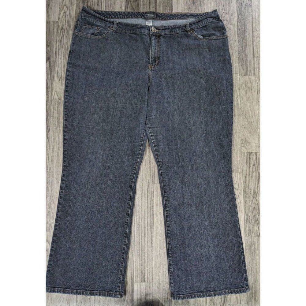 Venezia Womens Plus Size 7 Average Embroidered Pockets Straight Leg Denim Jeans